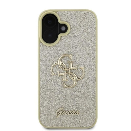 Guess Fixed Glitter Big 4G - Etui iPhone 16 (złoty) (GUHCP16SHG4SGD)