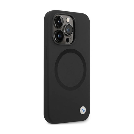 BMW Signature Liquid Silicone MagSafe - Etui iPhone 14 Pro Max (czarny) (BMHMP14XSILBK2)