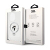 Karl Lagerfeld Ring Stand Karl & Choupette MagSafe - Etui iPhone 14 Pro (biały) (KLHMP14LHMRSKCH)