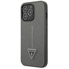 Guess Saffiano Triangle Logo Case – Etui iPhone 13 Pro (srebrny) (GUHCP13LPSATLG)
