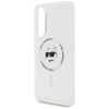 Karl Lagerfeld Button Choupette Head Printed Logo MagSafe - Etui Samsung Galaxy S25 Edge (biały) (KLHMS25EHLSCHH)