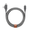 Native Union Belt Cable Duo Pro 240W - kabel USB-C - USB-C / lightning, 2,4 m (zebra) (BELT-PROCCL-ZEB-NP)