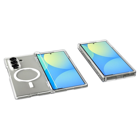 Spigen Ultra Hybrid Pro Mag MagSafe - Etui do Samsung Galaxy Z Fold 7 (Clear/White) (ACS09546)