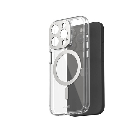 Moshi iGlaze MagSafe - Etui iPhone 15 Pro (Luna Silver) (99MO231003)