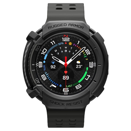 Spigen Rugged Armor - Obudowa do Samsung Galaxy Watch 8 Classic 46 mm (Matte Black) (ACS10012)