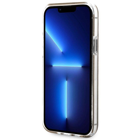 Guess Bundle Pack MagSafe 4G - Zestaw etui + ładowarka MagSafe iPhone 12 / iPhone 12 Pro (brązowy/złoty) (GUBPP12MH4EACSW)