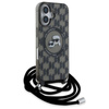 Karl Lagerfeld IML Crossbody Monogram Karl & Choupette Head MagSafe - Etui iPhone 16 (czarny) (KLHMP16SHCKCKLCK)