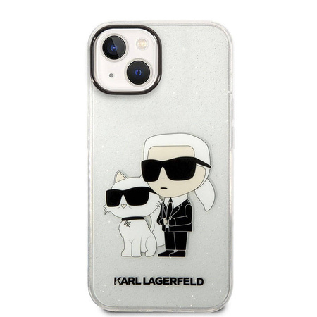Karl Lagerfeld IML Glitter NFT Karl & Choupette - Etui iPhone 14 Plus (przezroczysty) (KLHCP14MHNKCTGT)