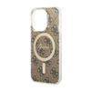 Guess 4G MagSafe - Etui iPhone 14 Pro (Brązowy) (GUHMP14LH4STW)