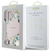 Guess Grained Printed Flower Pattern MagSafe - Etui do iPhone 16 (różowy) (GUHMP16SPGNMPLMP)