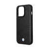 BMW Leather Diamond Pattern - Etui iPhone 14 Pro (Czarny) (BMHCP14L22RFGK)