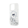 Karl Lagerfeld Liquid Glitter Choupette Head MagSafe - Etui iPhone 13 Pro (przezroczysty) (KLHMP13LLGCHSGH)