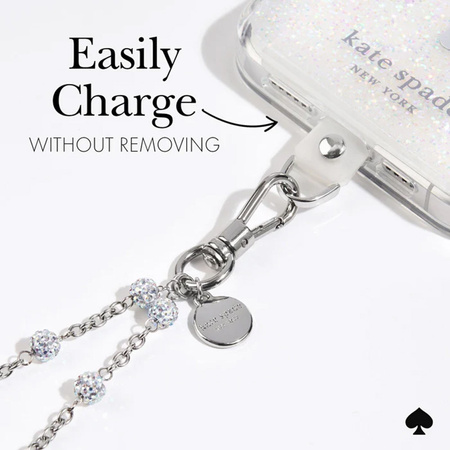 Kate Spade New York Universal Phone Charm Wristlet - Uniwersalna smyczka do telefonu (Dazzle Chain Silver) (KS053460-05)