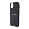 Guess 4G Collection Leather Metal Logo MagSafe - Etui iPhone 15 / 14 / 13 (czarny) (GUHMP15SG4GFRK)