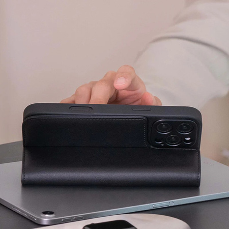 Moshi Overture MagSafe - Skórzane etui 3w1 z klapką iPhone 16 Pro (Charcoal Black) (99MO241211)