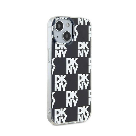 DKNY IML Checkered Mono Pattern - Etui do iPhone 15 / 14 / 13 (czarny) (DKHCP15SHDLCEK)