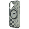 Karl Lagerfeld IML Monogram Karl & Choupette Head MagSafe - Etui iPhone 16 (czarny) (KLHMP16SHMCKMHK)