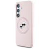 Karl Lagerfeld Silicone Double Heads And Circle MagSafe - Etui Samsung Galaxy S25 (różowy) (KLHMS25SSKCHTCP)