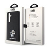 Karl Lagerfeld Saffiano Karl & Choupette Metal Pin - Etui Samsung Galaxy S24+ (czarny) (KLHCS24MPSAKCMPK)