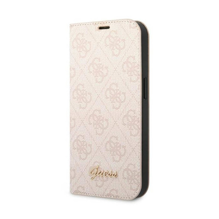 Guess 4G Metal Camera Outline Booktype Case - Etui iPhone 14 (różowy) (GUBKP14SHG4SHP)
