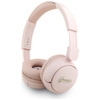 Guess Metal Logo Script - Bezprzewodowe słuchawki nauszne Bluetooth V5.3 (różowy) (GUBHV6SCP)