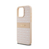DKNY Leather Mono Stripe & Metal Logo - Etui iPhone 15 Pro Max (różowy) (DKHCP15XPRTHSLP)