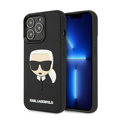Karl Lagerfeld 3D Rubber Karl's Head - Etui iPhone 13 Pro (czarny) (KLHCP13LKH3DBK)