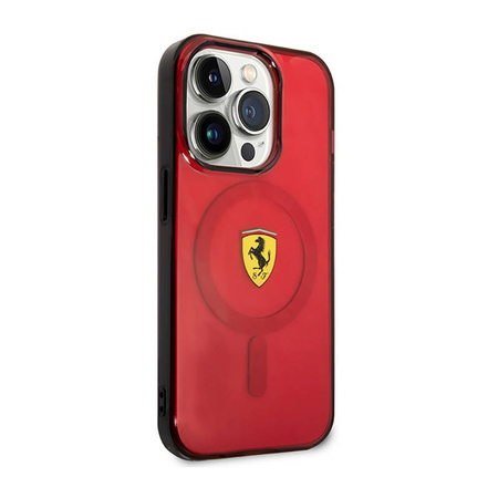 Ferrari Translucent MagSafe - Etui iPhone 14 Pro Max (Czerwony) (FEHMP14XURKR)