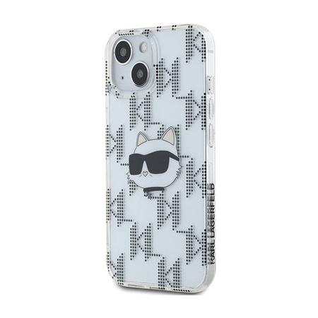 Karl Lagerfeld IML Choupette Head & Monogram - Etui iPhone 15 / 14 / 13 (przezroczysty) (KLHCP15SHKLPCHT)