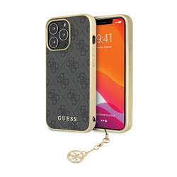Guess 4G Charms Collection - Etui iPhone 14 Pro (szary) (GUHCP14LGF4GGR)