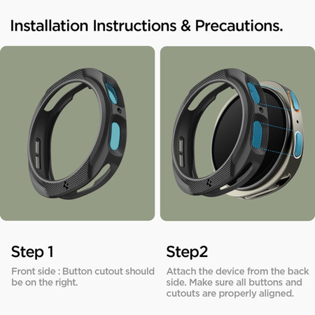 Spigen Liquid Air - Obudowa do Samsung Galaxy Watch 8 44 mm (Matte Black) (ACS09839)