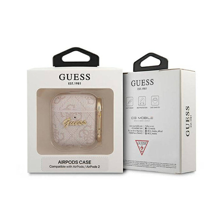 Guess 4G Collection - Etui Airpods (różowy) (GUA24GSMP)