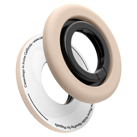 Spigen Nano Pop MagSafe Phone Ring - Magnetyczny uchwyt na palec z funkcją podstawki (Coconut Beige) (AMP09031)