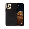 Crong Essential Cover - Etui ze skóry ekologicznej iPhone 12 Pro Max (czarny) (CRG-ESS-IP1267-BLK)