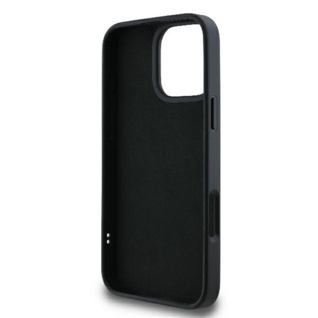 Karl Lagerfeld 3D Rubber Bicolor Signature - Etui iPhone 16 Pro (czarny) (KLHCP16L3DRKSDLK)