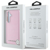 Karl Lagerfeld Saffiano Full Wrapped Elongated Metal Logo MagSafe - Etui do Samsung Galaxy S25 (różowy) (KLHMS25SPSAFWMCP)