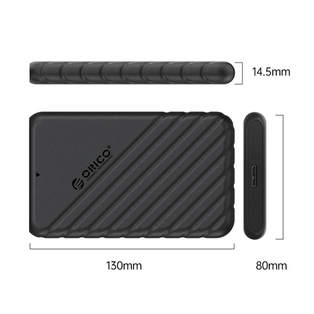 Orico Obudowa dysku SATA 2,5" USB 3.1 czarna (25PW1-U3-BK-EP-HW)