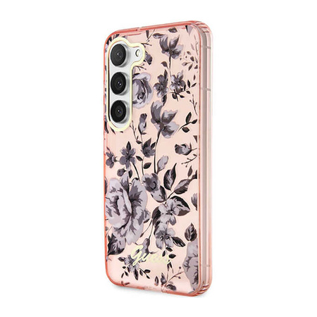 Guess Flower Collection - Etui Samsung Galaxy S23+ (różowy) (GUHCS23MHCFWSP)