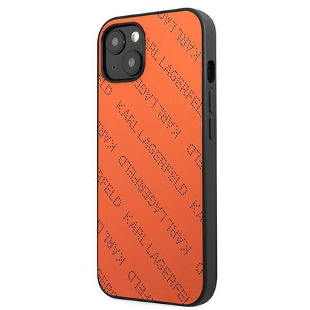 Karl Lagerfeld Perforated Allover - Etui iPhone 13 (pomarańczowy) (KLHCP13MPTLO)