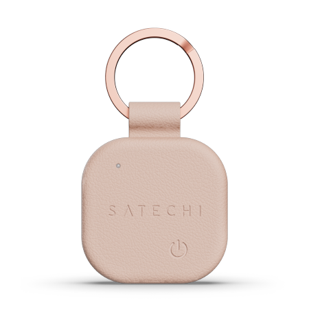 Satechi FindAll Keychain - brelok ze skóry wegańskiej z lokalizatorem kompatybilny z Apple Find My (desert rose) (ST-LKCFR)