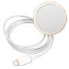 Guess Bundle Pack MagSafe 4G - Zestaw etui + ładowarka MagSafe iPhone 12 / iPhone 12 Pro (brązowy/złoty) (GUBPP12MH4EACSW)