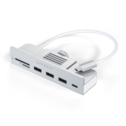 Satechi USB-C Clamp Hub do iMac, Studio Display- srebrny (ST-UCICHS)