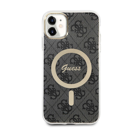 Guess 4G MagSafe - Etui iPhone 11 (Czarny) (GUHMN61H4STK)