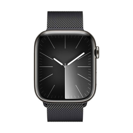 Crong Milano Steel - Pasek ze stali nierdzewnej do Apple Watch 44/45/46/49 mm (grafitowy) (CRG44MSTGRP)