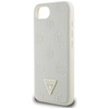 Guess Grained Hot Stamp Peony Triangle Logo MagSafe - Etui do iPhone 16e (beżowy) (GUHMPSE4PGBTME)
