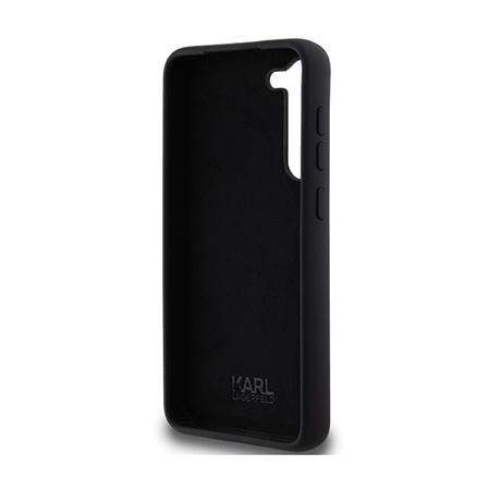Karl Lagerfeld Silicone Choupette Metal Pin - Etui Samsung Galaxy S24+ (czarny) (KLHCS24MSMHCNPK)