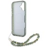 Guess IML Flowers Allover Electro With Pearl Strap MagSafe - Etui iPhone 16 Plus (zielony) (GUHMP16MHCPOFPA)