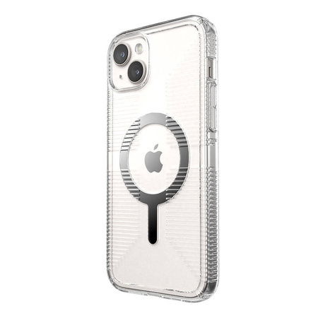 Speck Gemshell Grip + MagSafe - Etui do iPhone 15 Plus / iPhone 14 Plus (Clear / Chrome Finish) (150512-3223)