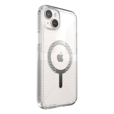 Speck Gemshell Grip + MagSafe - Etui do iPhone 15 Plus / iPhone 14 Plus (Clear / Chrome Finish) (150512-3223)