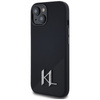 Karl Lagerfeld Silicone Shadow Metal Initial MagSafe - Etui do iPhone 15 (czarny) (KLHMP15SSCMKMPCK)